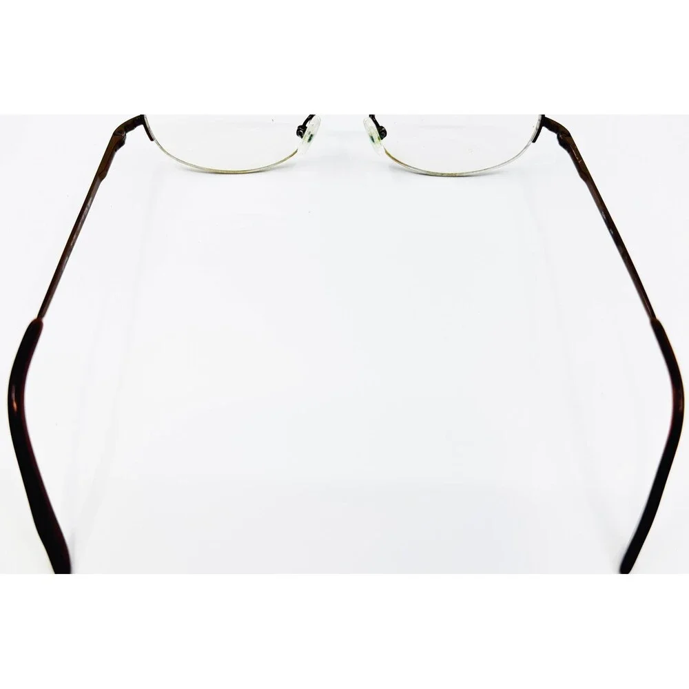 Saki Eyeglasses Women Brown Oval Metal Frame 50-19-140 45023